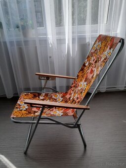 Skládací zahradní retro vintage židle - 2