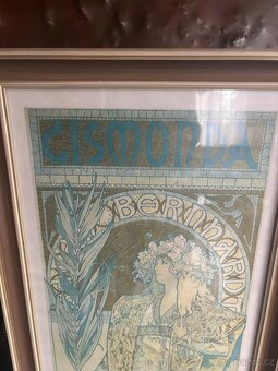 Velký zarámovaný plakát A.Mucha - 2