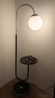 Funkcionalismus - starožitná chrom lampa + sklo Egermann - 2