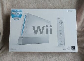 Nintendo Wii, dva ovladače, volant a Wii Sports - 2