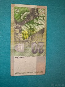 Bankovka Slovensko 20 korun 1993 - 2