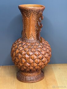 Proutěná váza na ikebanu, ručně vyr. 2010, dovoz Japonsko - 2