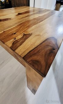 Dřevěný stůl - palisandr 90x90x45cm - 2