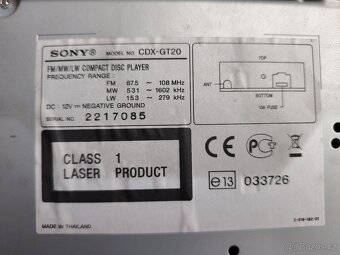 Autoradio Sony cdx-gt20 - 2
