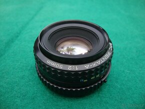Objektiv SMC Pentax - A 1:2 50mm pěkný plně funkční clona - 2