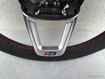 Audi sportovy volant alcantara cerveny 8Y RS3 RSQ3 RS4 RS5 - 2
