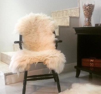 KRÁSNÁ OVČÍ SHERPA - KOŽEŠINA- PRAVÁ 100% LEATHER 115X 85 - 2