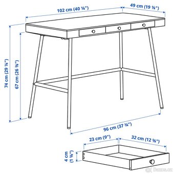 Pracovní stůl, psací stůl Lillasen Ikea - 2