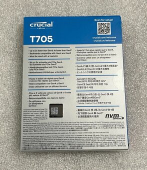 Nový SSD disk Crucial T705 4TB - 2