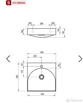 UMYVADLO RAVAK LITE 45x45cm - 2