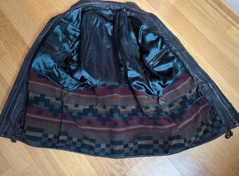 Kožená bunda zateplena, pilotka , vel.48 - 2