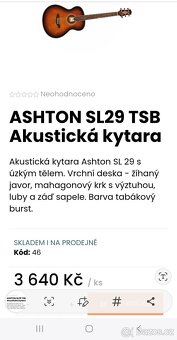 Kytara ASHTON SL29 TSB Akustická kytara - 2