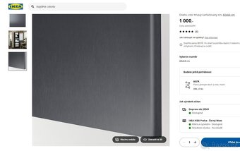 5ks dvířek Ikea RIKSVIKEN Dveře, vzor tmavý kartáčovaný cín, - 2