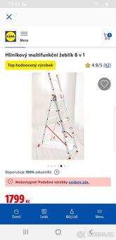 Hliníkový žebřík 3x6 multifunkční 6 v 1 Parkside - 2