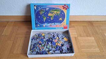 Puzzle Dino 300XL - mapa světa - 2
