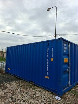 Modrý lodní kontejner 20' se 3 dveřmi – flexibilní. - 2