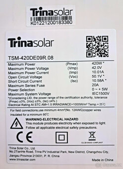 Solární panel Trina Solar TSM-420DE09R.08 - 2