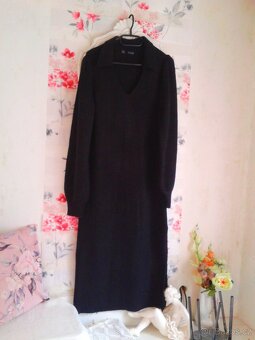 Teplé pletené midi šaty 38/42 - 2