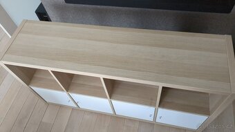 Policové díky IKEA KALLAX vz. bíle moř. dub s vložkami - 2
