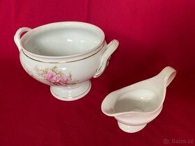 stará keramická mísa malovaná servírovací omáčník - 2