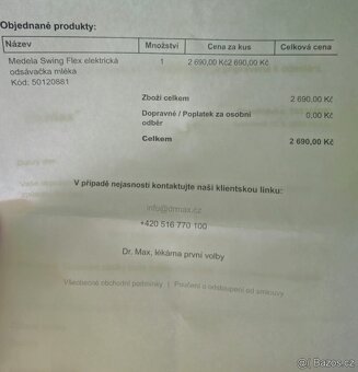 Elektrická odsávačka mateřského mléka - 2