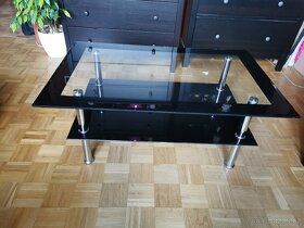 Konferenční stolek, zdarma, skleněný, černý - 2