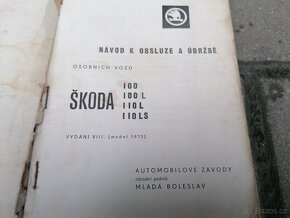 Predám kniha Škoda 100, 100L, 110L, 110LS návod k obsluhe - 2