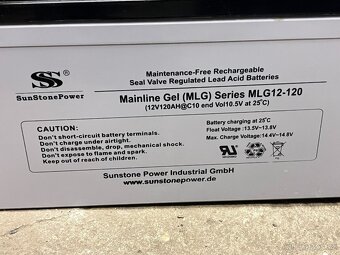 GEL akumulátor 12V/120Ah Sunstone Power MLG12-120 - 2