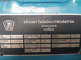 Excentrický lis ZTS Kosice LE 160 C - 2