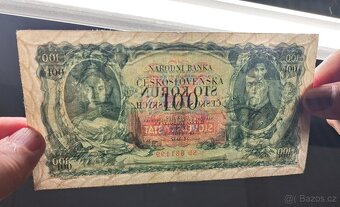100 Ks/Kč 1931( přetisk 1939 ) - VZÁCNÁ - 2