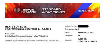 Vstupenky Beats for Love 2025 OSTRAVA - 2