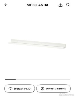 Ikea police na obrázky Mosslanda bílá (1 ks) - 2