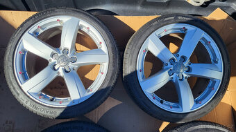 Alu kola 17" originál Audi 5x100 ET36 letní sada 215/40 R17 - 2