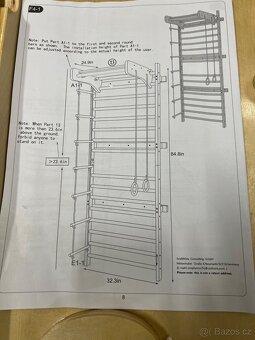 Perfektní dřevěná žebřina s doplňky – nová, nepoužitá, skvěl - 2