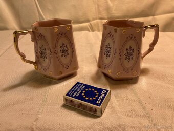 Sada 6ti hrnečků Jitka z růžového porcelánu - 2