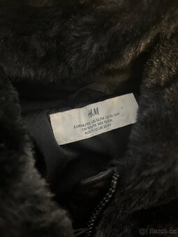 Prodám černý kožíšek bundu vel 146/152 - 2
