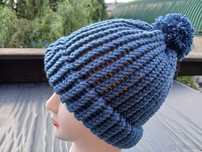 Nový pletený kulich dvojitý lem - 2