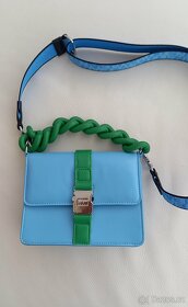 Kožená kabelka- modrá - 2