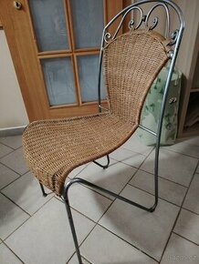 5x ratanovo-kovova židle - 2