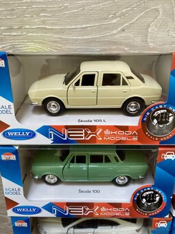8x Škoda Octavia favorit 105 100 car 1:34 scale model welly - 2