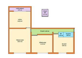 Prodej bytu 3+1, 75 m2, ul. Spartakiádní, Sokolov - 2