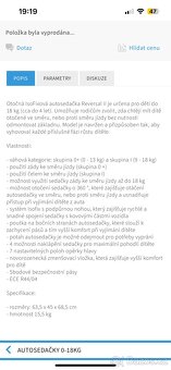 Autosedačka 0-18 kg - 2