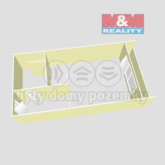 Prodej bytu 1+kk, 19 m², Klášterec nad Ohří, ul. Budovatelsk - 2
