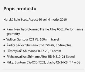 Jízdní kolo Scott velikost S - 2