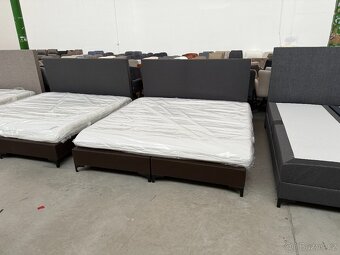 Postel BOXPSPRING šedá KOMPLET NOVÁ 2. jakost - 2