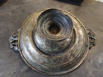 Stará zdobená mosazná mísa - 2