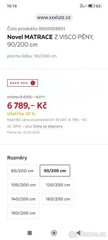 Matrace z paměťové pěny - 2