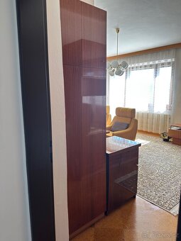Retro dřevěná lesklá skříň – zamykací - 2