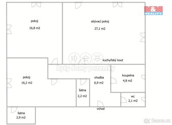 Pronájem bytu 3+kk, 79 m², Kostelec nad Černými lesy - 2