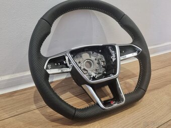 AUDI A6 C8 Q8 S8 SQ8 VOLANT kozeny zkoseny perforovana koža - 2